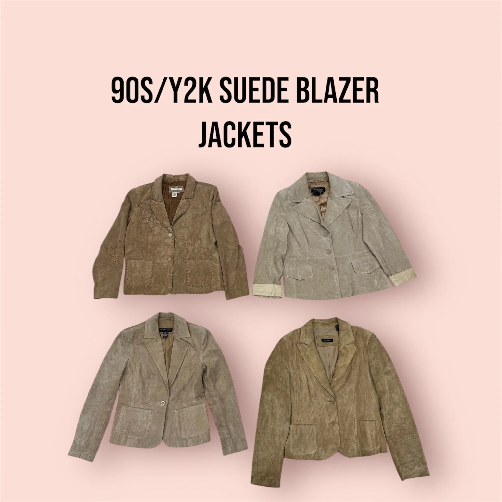 90S/Y2K SUEDE BLAZER JACKETS