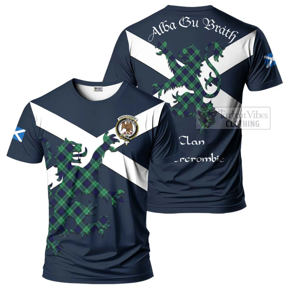 Abercrombie Tartan Lion Rampant T-Shirt Proudly Display Your Heritage with Alba Gu Brath and Clan Name