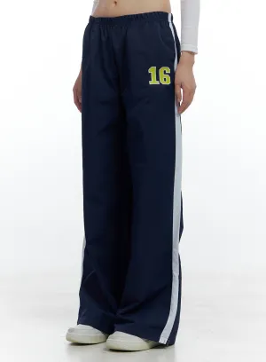 Activewear Nylon Lettering Pants CS419