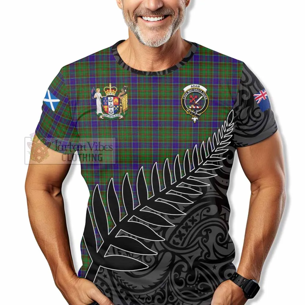 Adam Crest Tartan T-Shirt with New Zealand Silver Fern Half Style