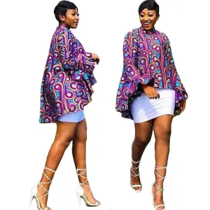 African Dresses for Women Full Sleeve 2020 News Dashiki Print Autumn Fashion Ladies African Clothes Ankara Bazin Top Plus Size