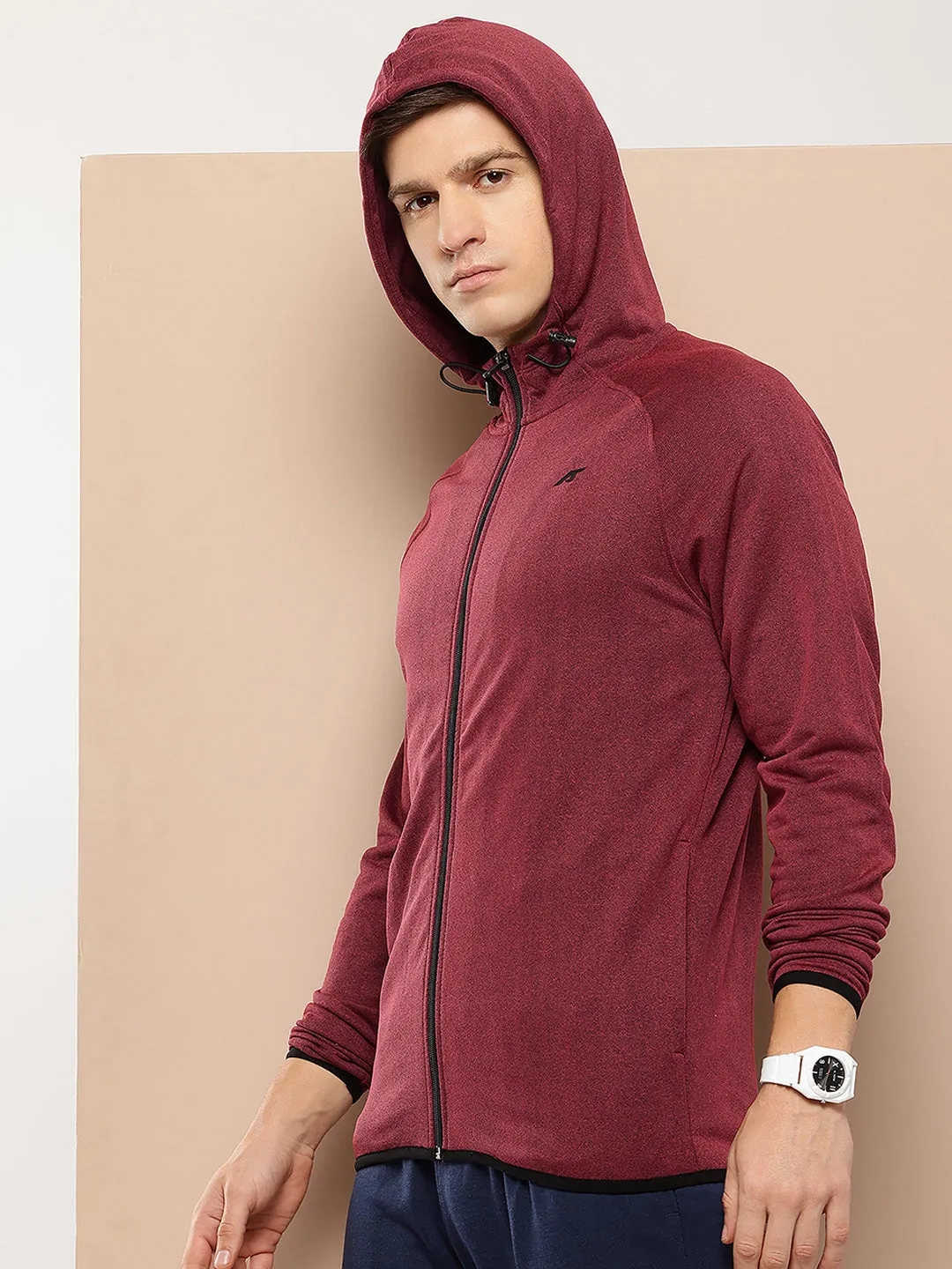 Alcis Men Solid Maroon Jackets