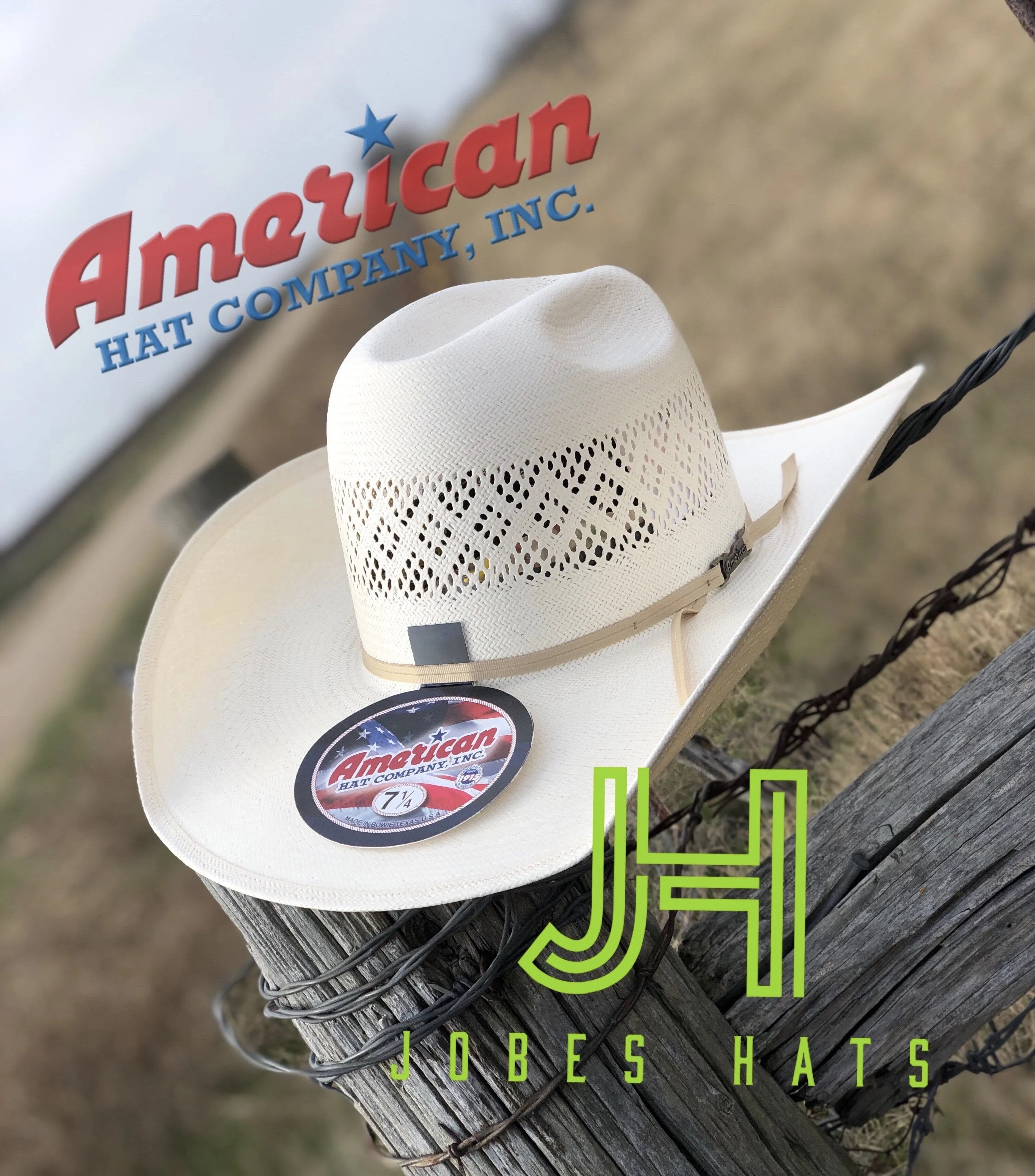 American Hat Co. Straw #8300  L/O 4" 1/4 Brim