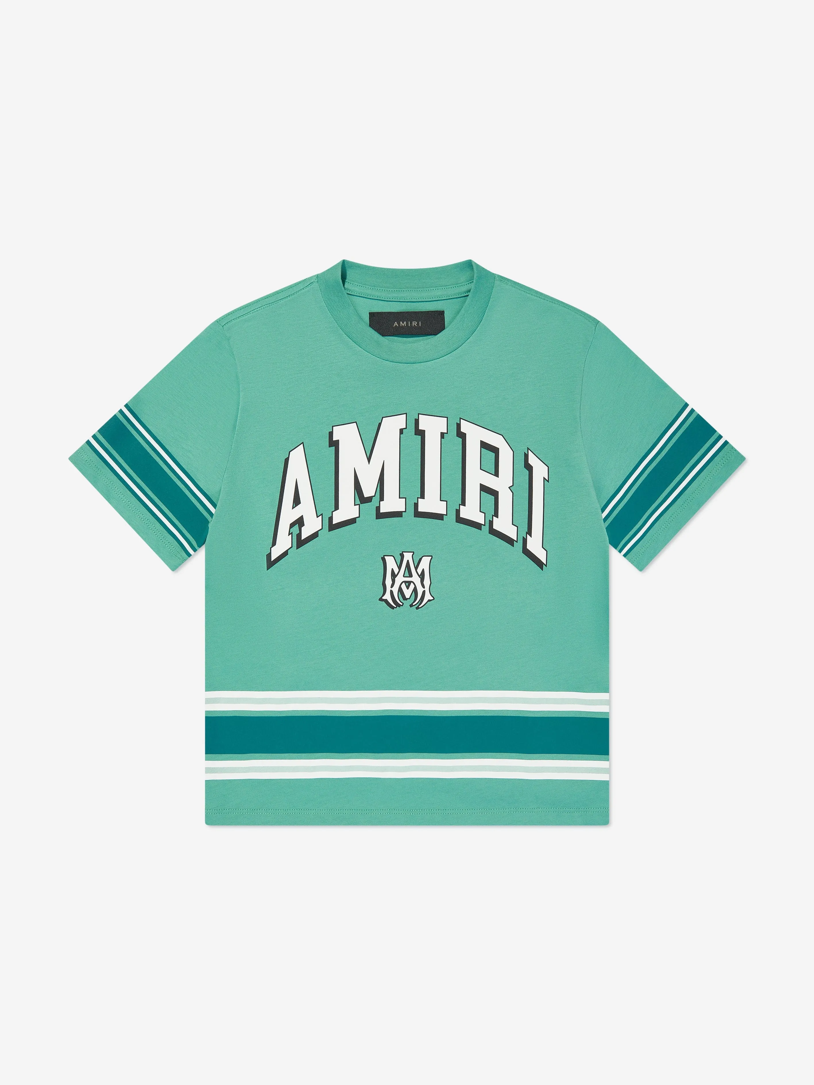 Amiri Kids Logo Stripe T-Shirt in Blue