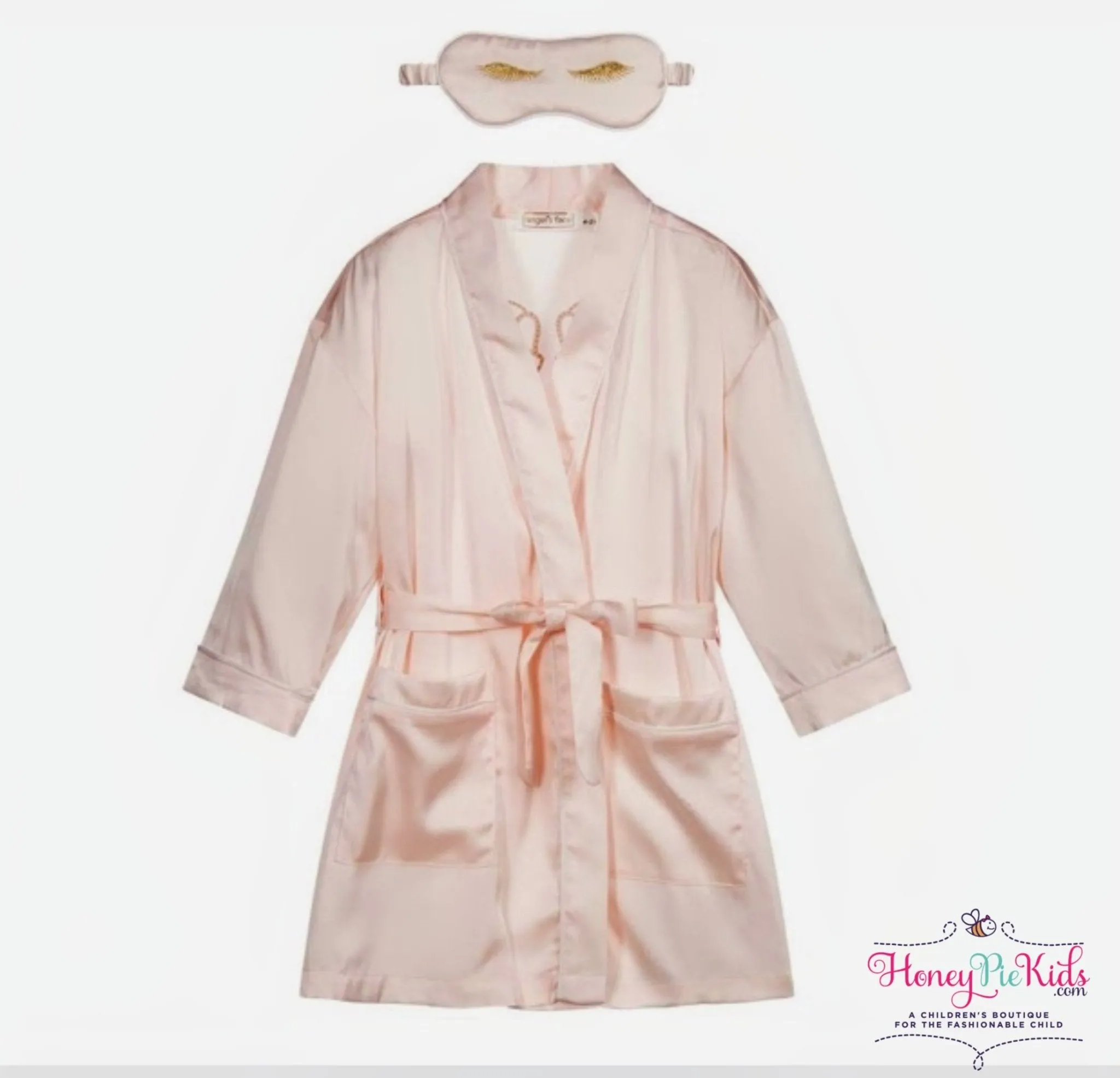 Angel's Face Girls Pink Charlotte Robe and Eye Mask