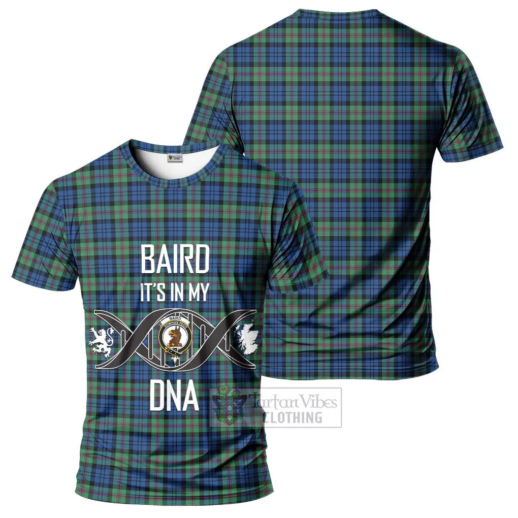 Baird Ancient Tartan T-Shirt with Family Crest DNA In Me Style