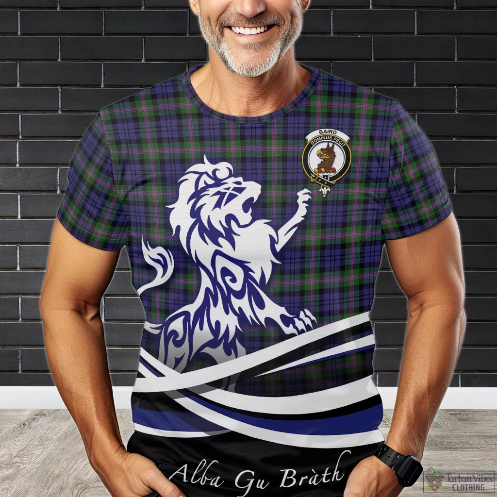 Baird Modern Tartan T-Shirt with Alba Gu Brath Regal Lion Emblem