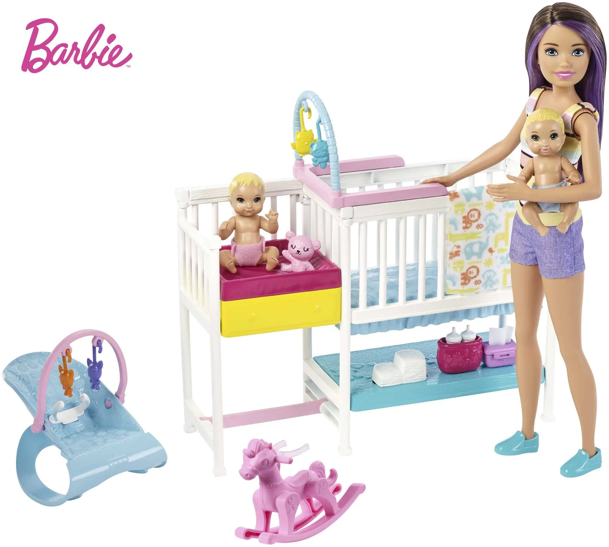 Barbie Skipper Babysitters Inc. Nap 'N' Nurture Nursery Playset