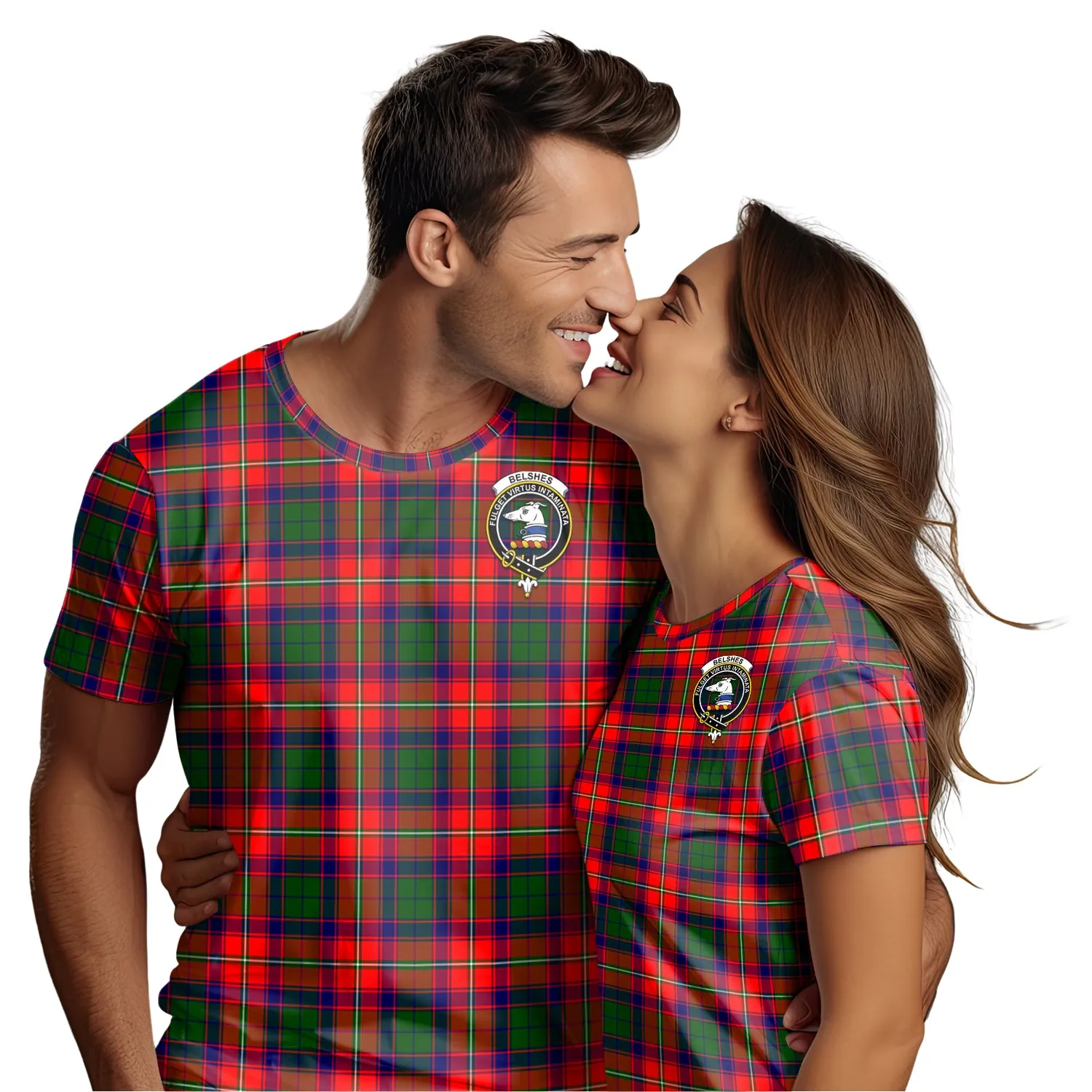 Belshes Tartan T-Shirt with Family Crest