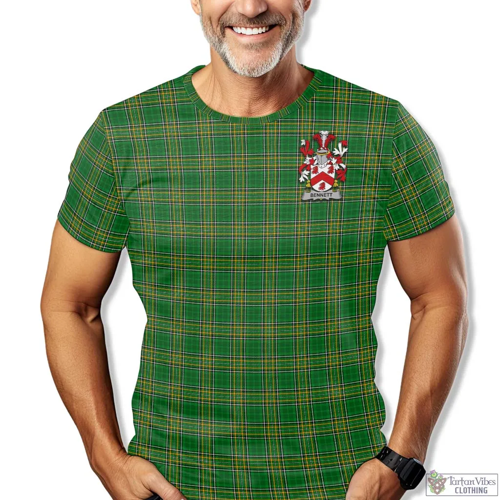 Bennett Irish Clan Tartan T-Shirt with Family Seal