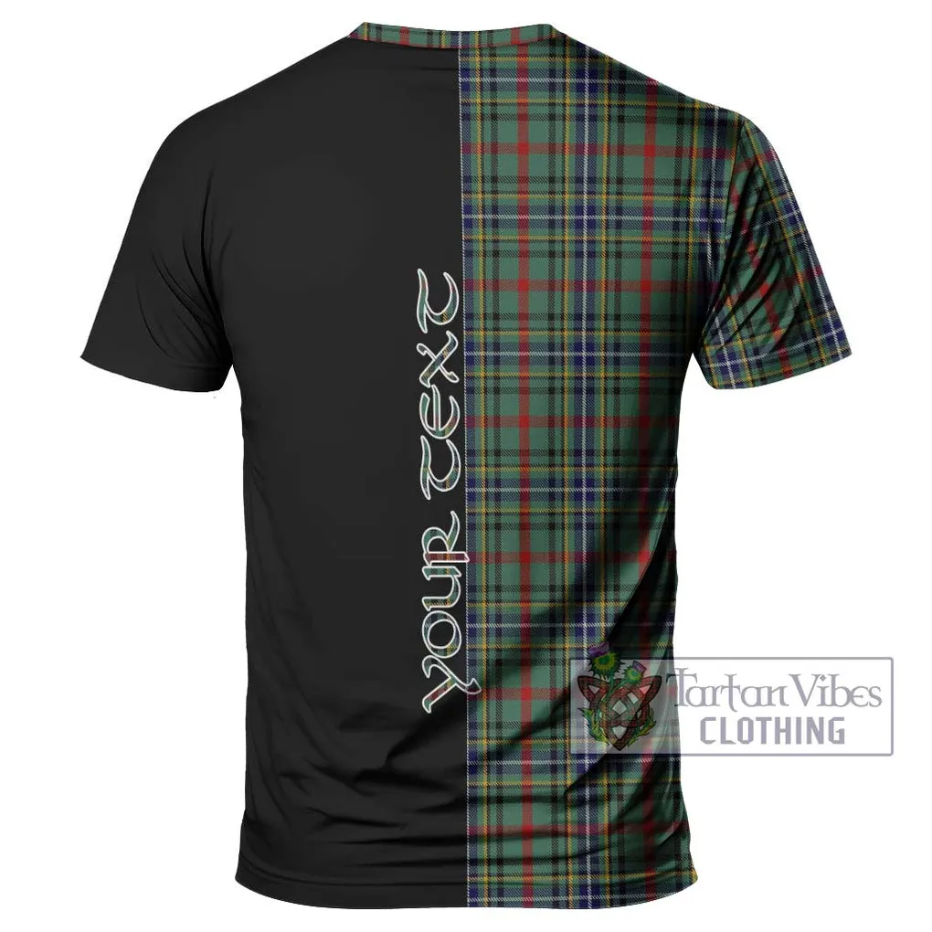 Bisset Tartan T-Shirt with Family Crest and Half Of Me Style