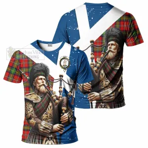 Boyd Tartan T-Shirt with Family Crest Scottish Bagpiper Vibes