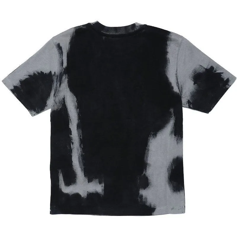 Boys Black Tye Print Logo T-Shirt