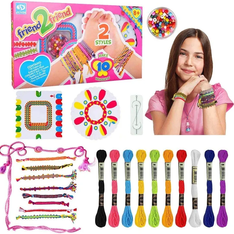 Bracelet String Beads Jewelry Making Set DIY Handmade Education Toy for Girls