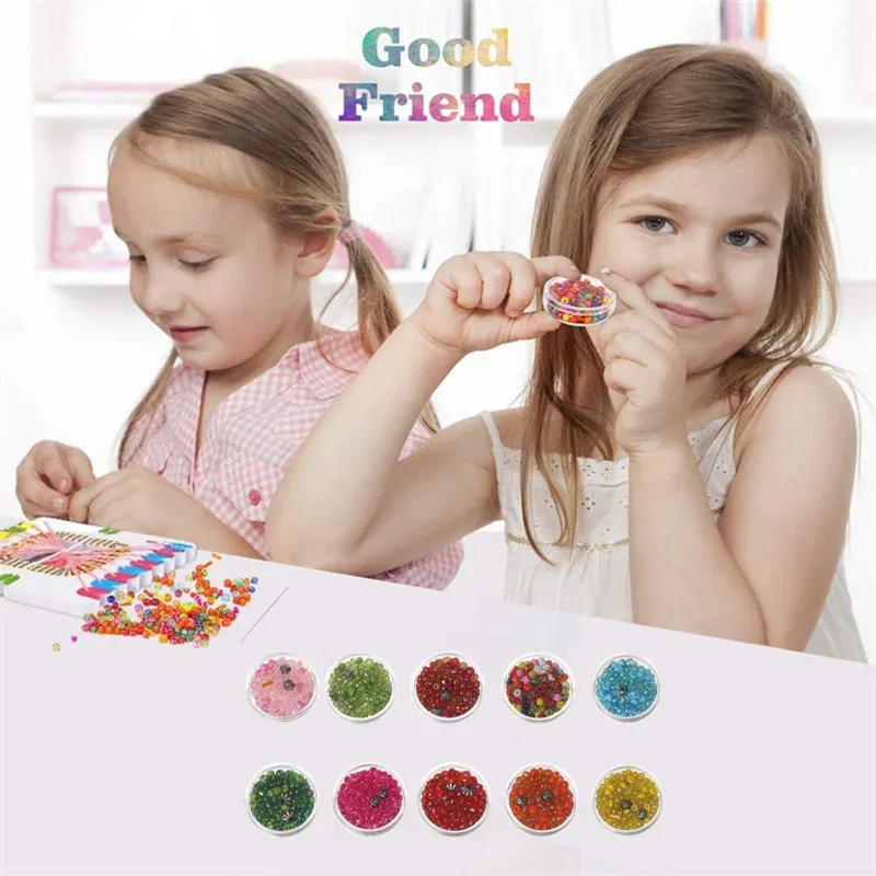 Bracelet String Beads Jewelry Making Set DIY Handmade Education Toy for Girls