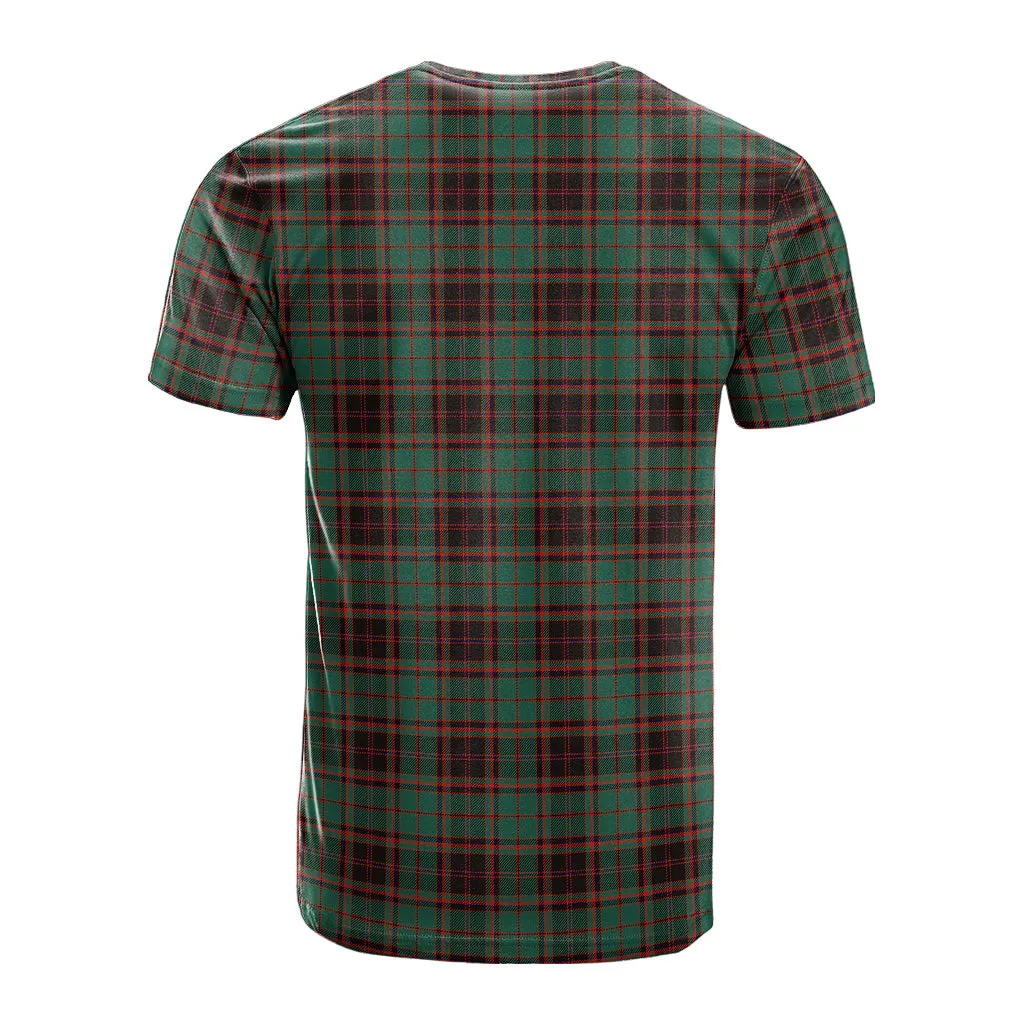 Buchan Ancient Tartan T-Shirt with Family Crest