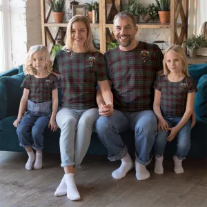 Buchan Ancient Tartan T-Shirt with Family Crest