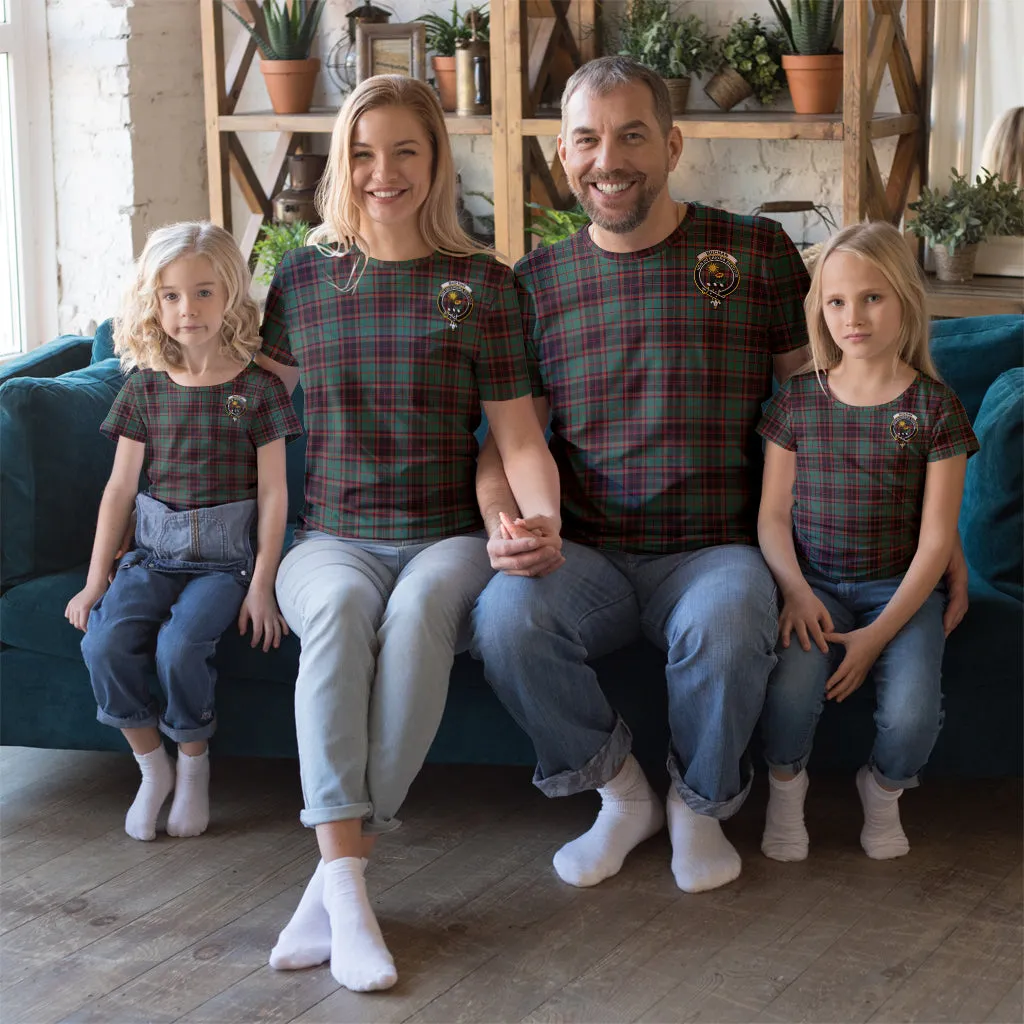 Buchan Ancient Tartan T-Shirt with Family Crest