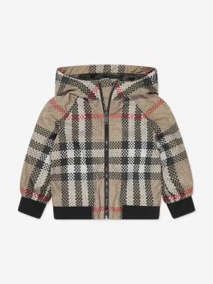 Burberry Baby Boys Mini Troy Zip Up in Archive Beige Check