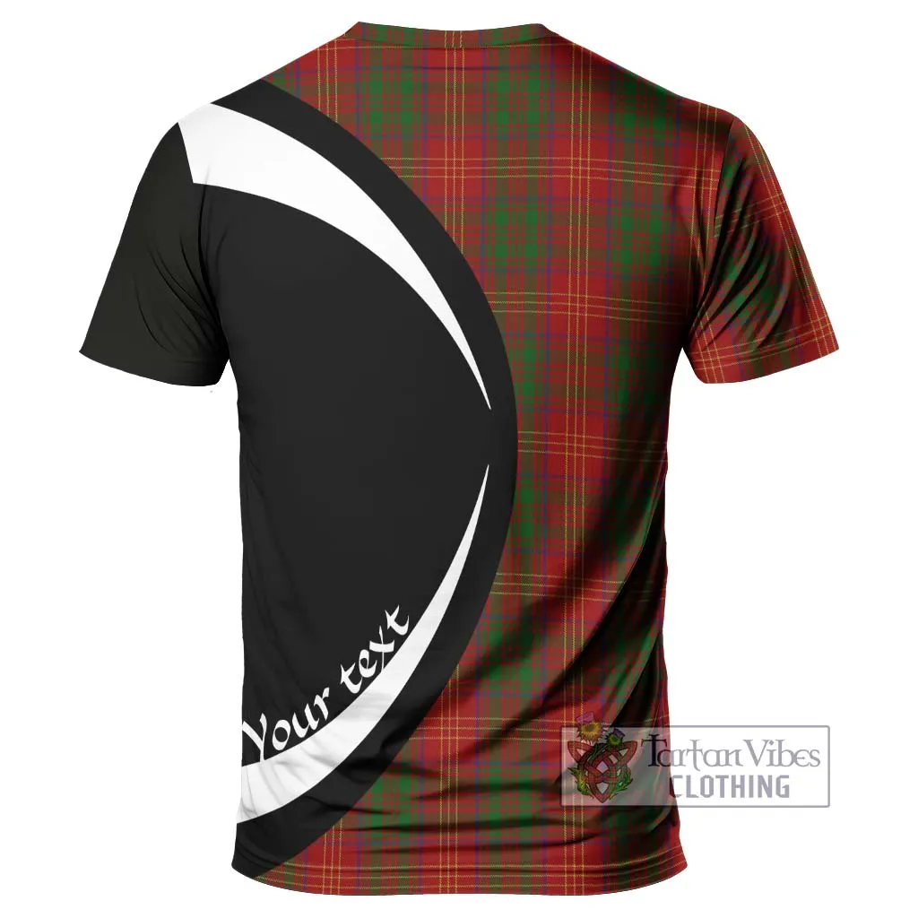 Burns Tartan T-Shirt with Family Crest Circle Style