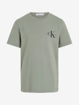 Calvin Klein Kids Chest Monogram T-Shirt in Green