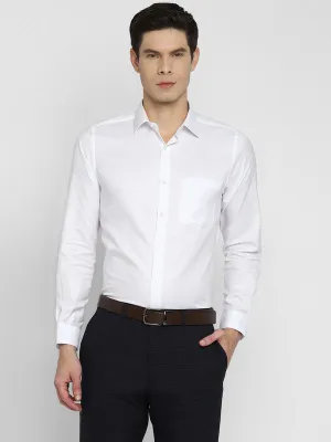 Cotton White Slim Fit Solid Shirts