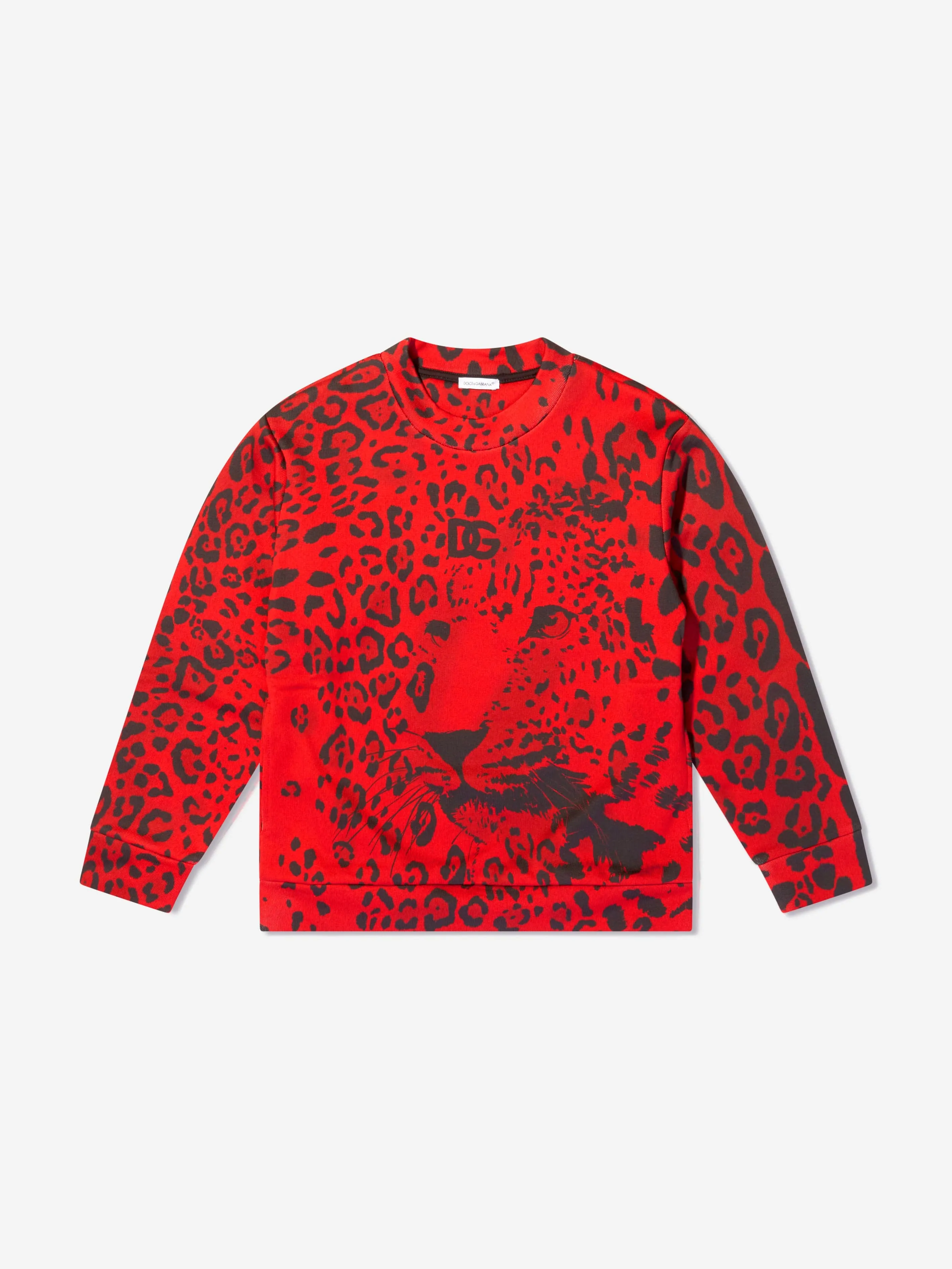 Dolce & Gabbana Boys Cotton Leopard Logo Sweatshirt