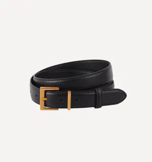 Emblem Solid Brass Leather Belt