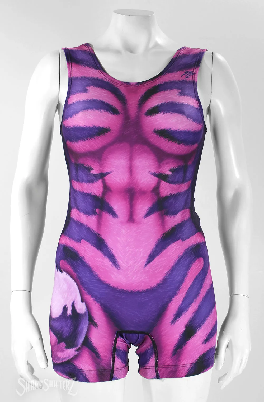 Figure-Enhancing | Purple Cheshire Cat Singlet Powerlifting Women's