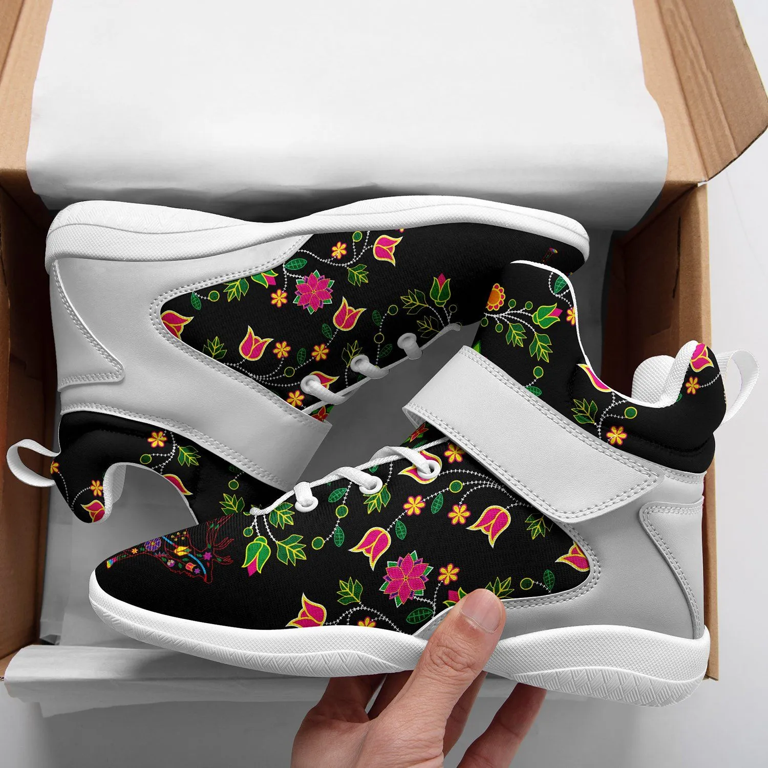 Floral Elk Ipottaa Basketball / Sport High Top Shoes