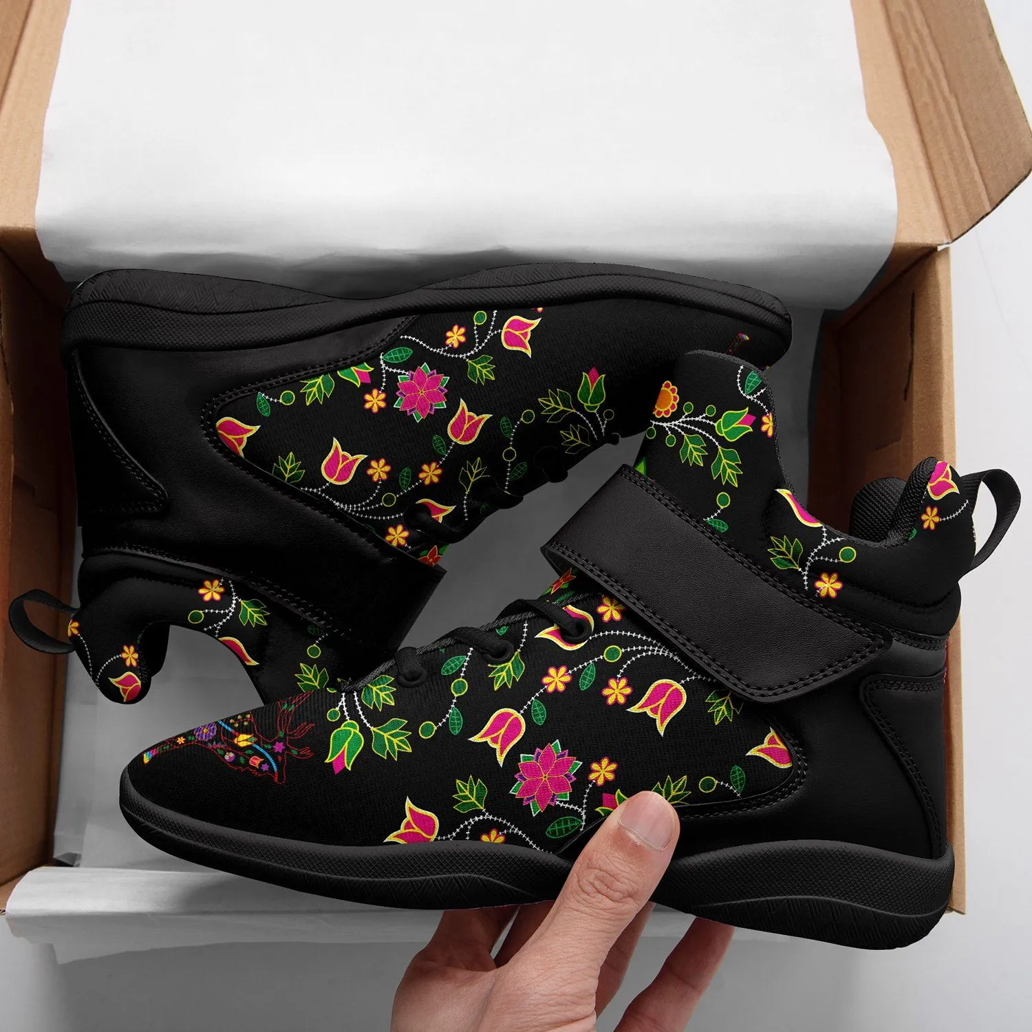 Floral Elk Ipottaa Basketball / Sport High Top Shoes