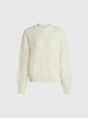 Franco Knit Crew Sweater Egret