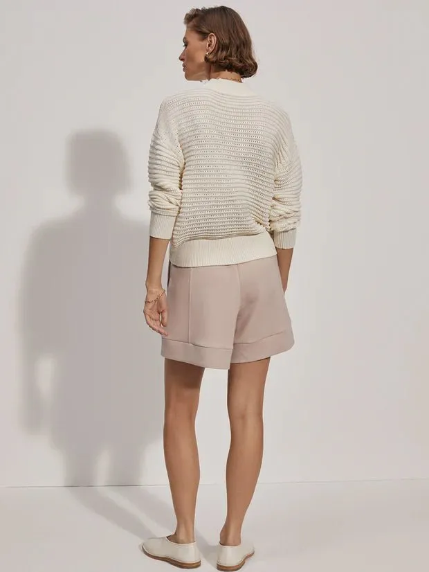 Franco Knit Crew Sweater Egret