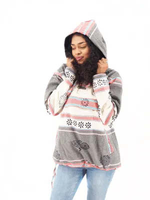 Handmade Casual Boho Cotton Unisex Jackets Hoodies Size S-M-L-XL- Gray