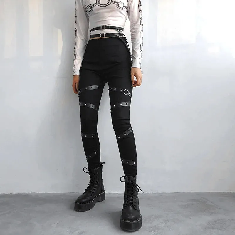 High Waist Skinny Street Wear Pants