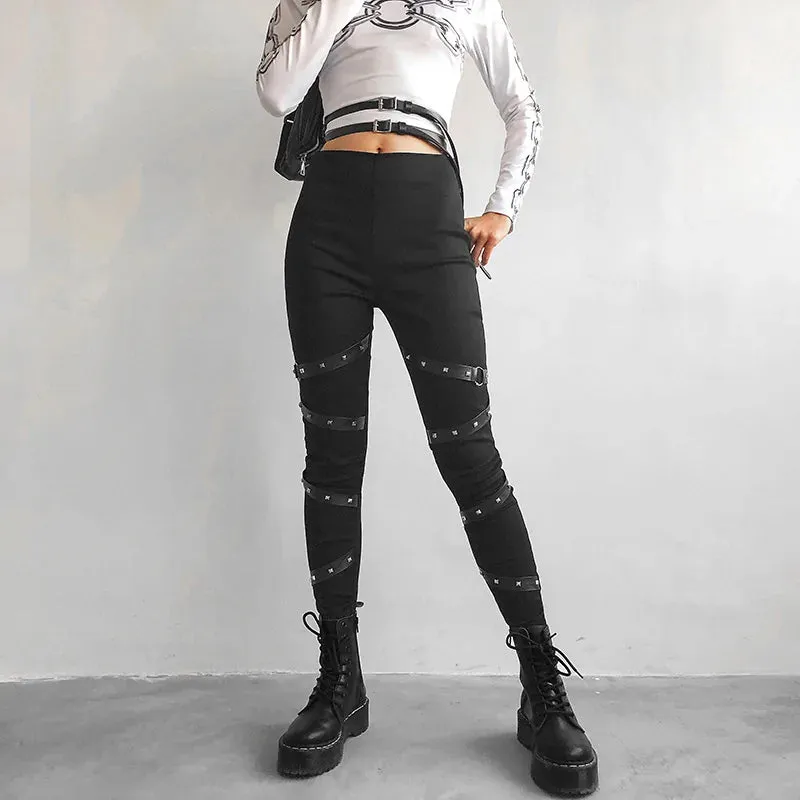 High Waist Skinny Street Wear Pants