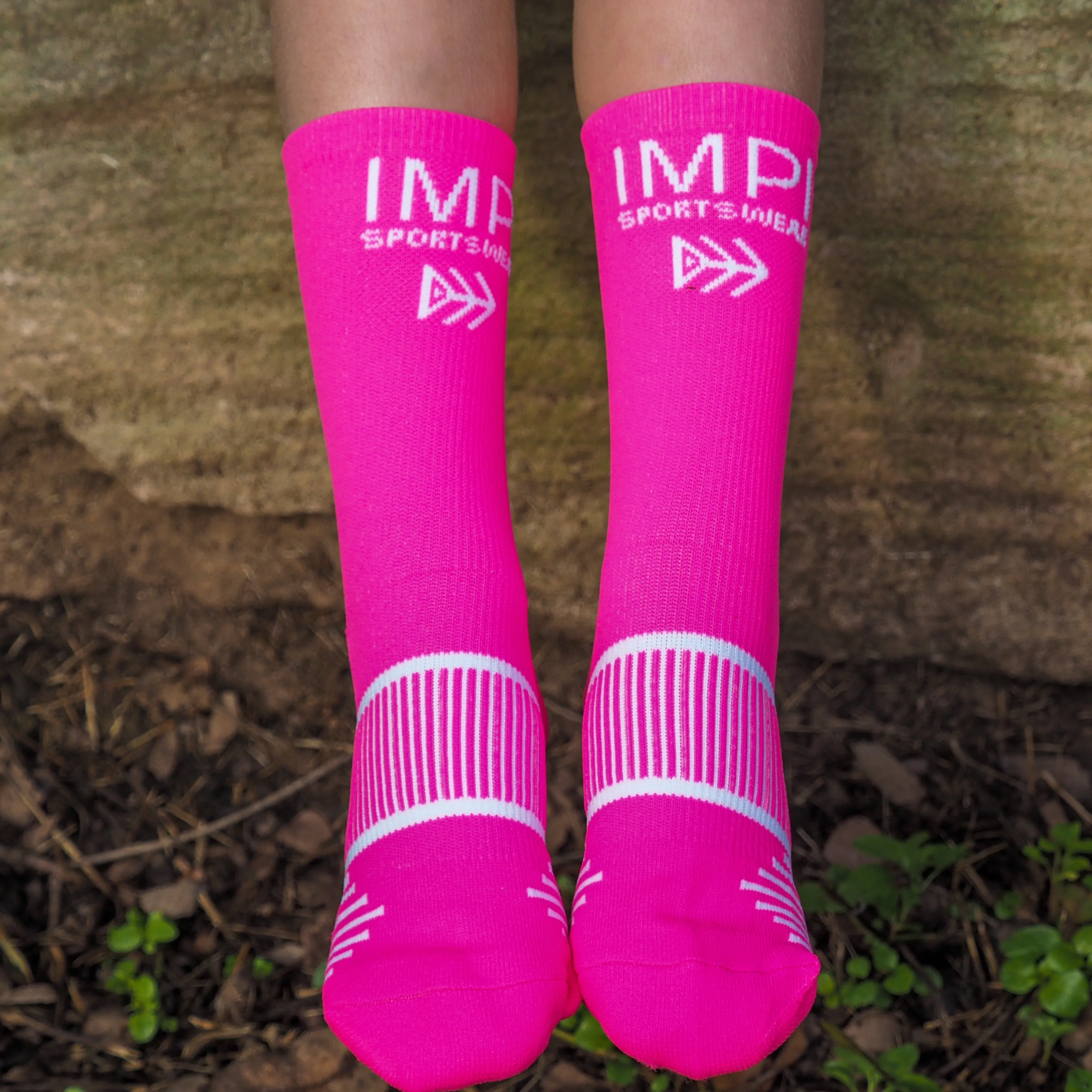 IMPI Socks - Hot Pink/White