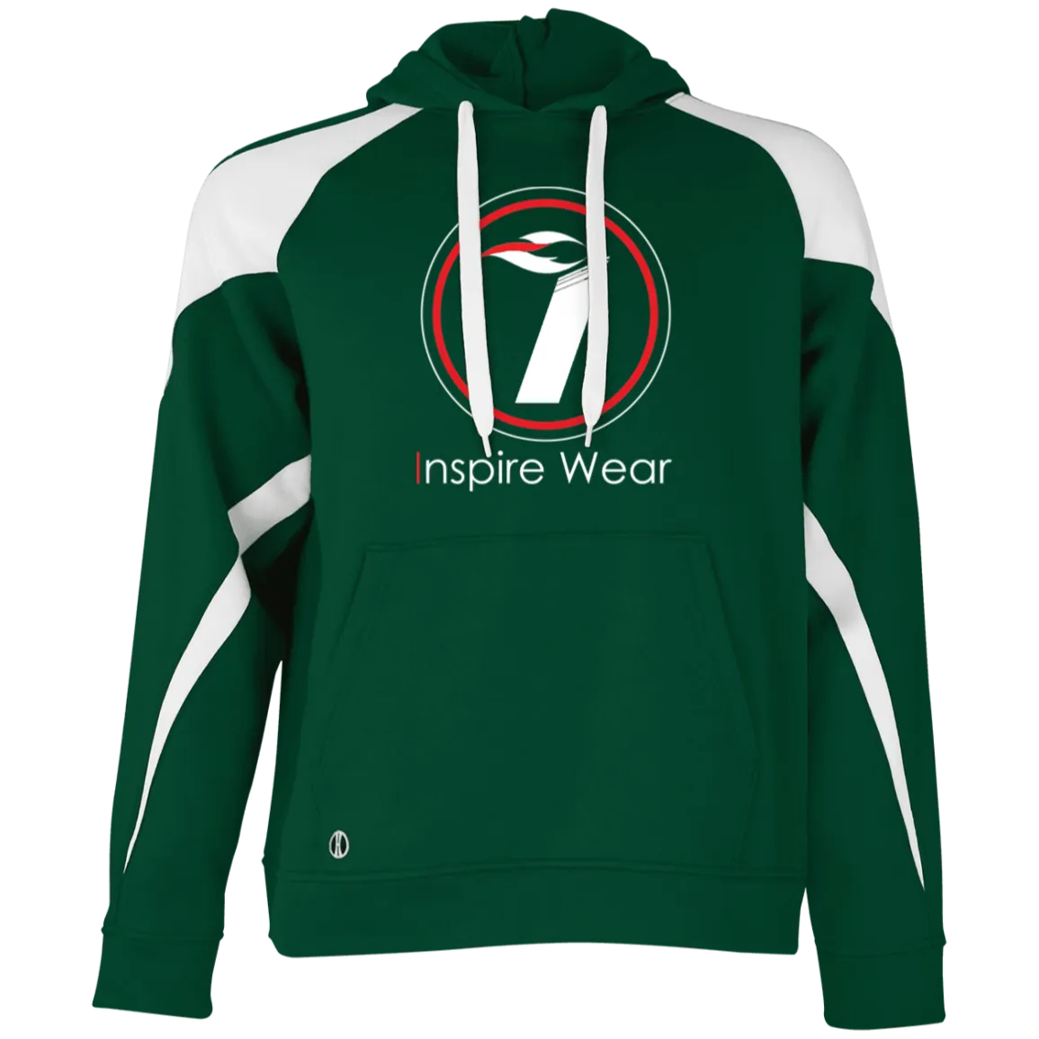 Inspire Wear logo Athletic Colorblock Fleece Hoodie