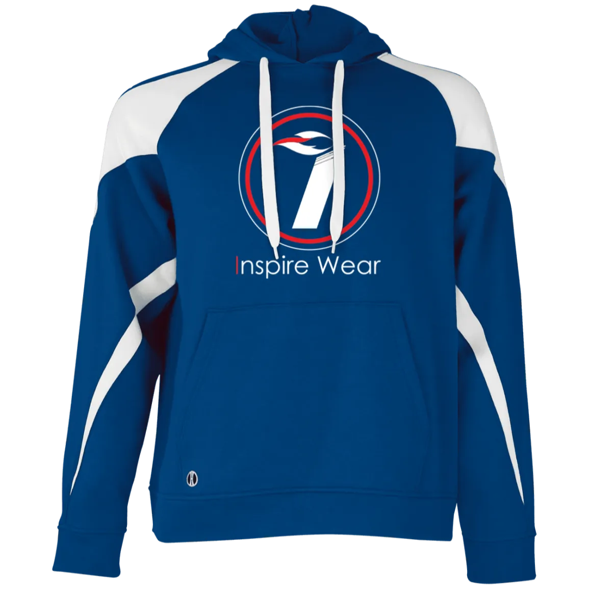 Inspire Wear logo Athletic Colorblock Fleece Hoodie