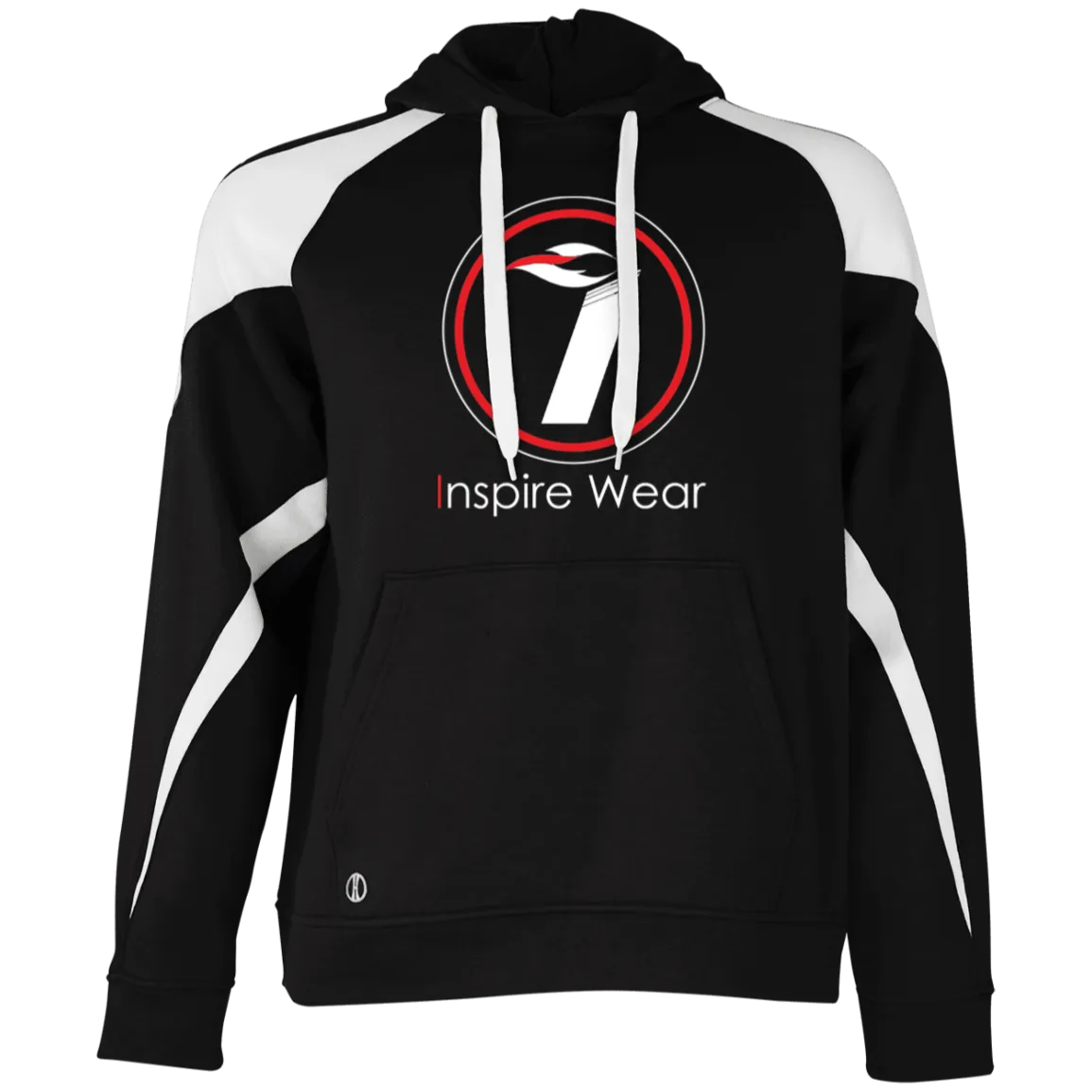 Inspire Wear logo Athletic Colorblock Fleece Hoodie