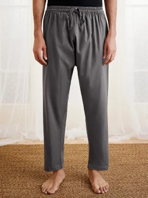 Jashvi Men's Grey Cotton Pyjama