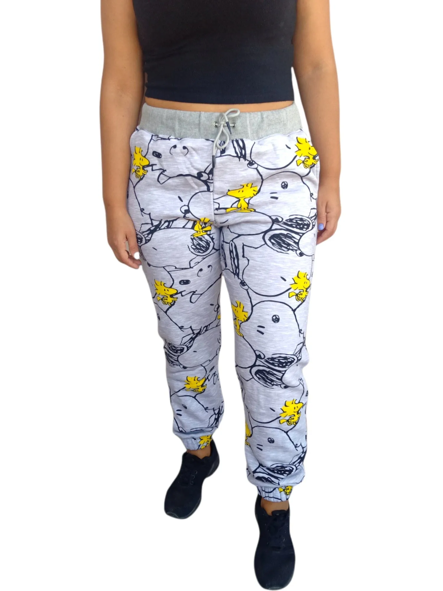 Melton Women Pants - Grey Snoopy