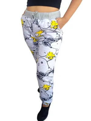 Melton Women Pants - Grey Snoopy