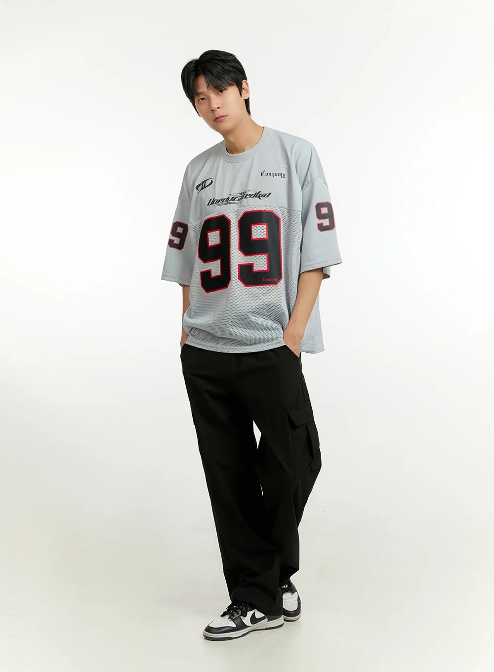 Men's Activewear Oversize Fit Jersey T-Shirt IL412