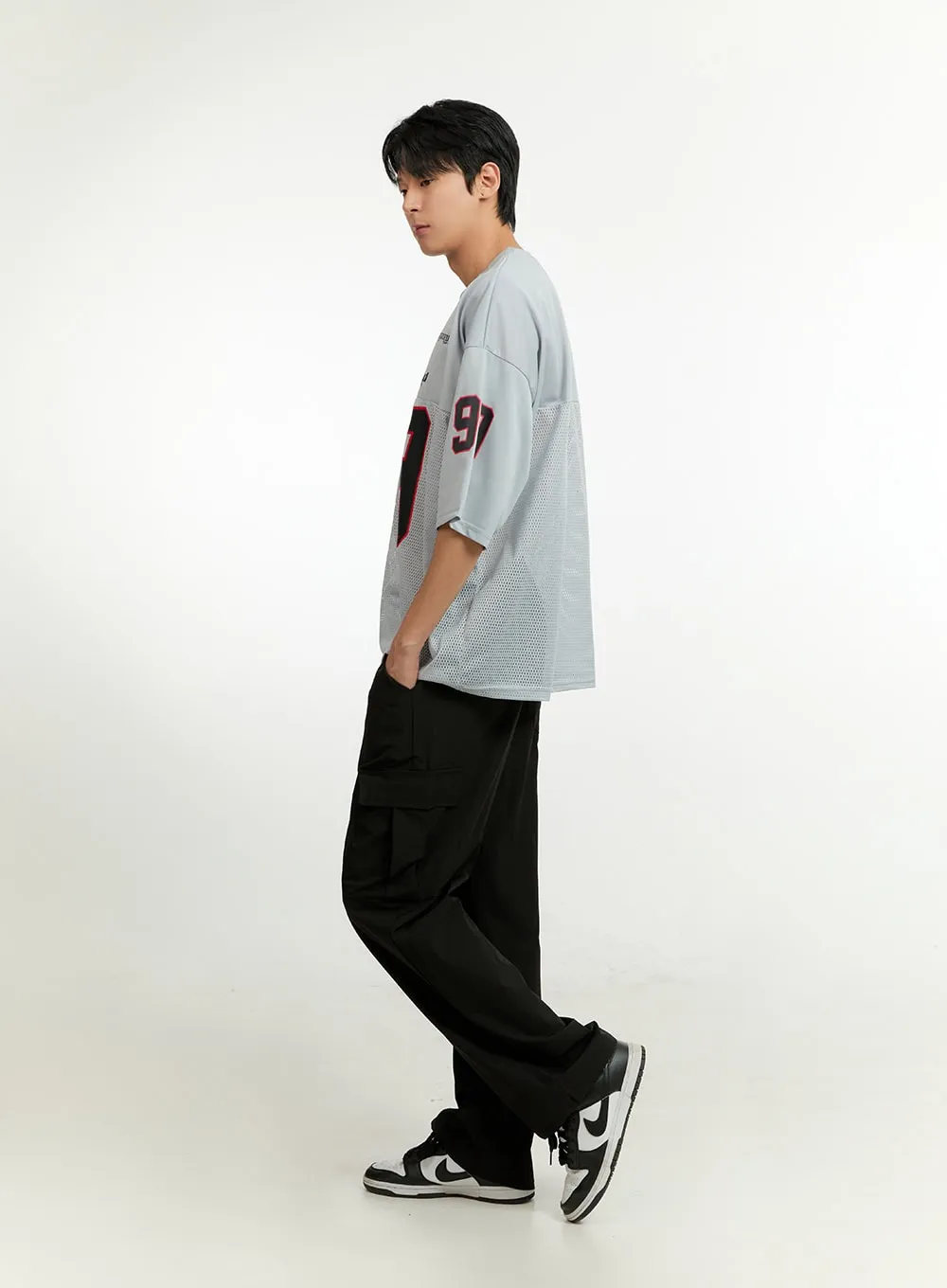 Men's Activewear Oversize Fit Jersey T-Shirt IL412