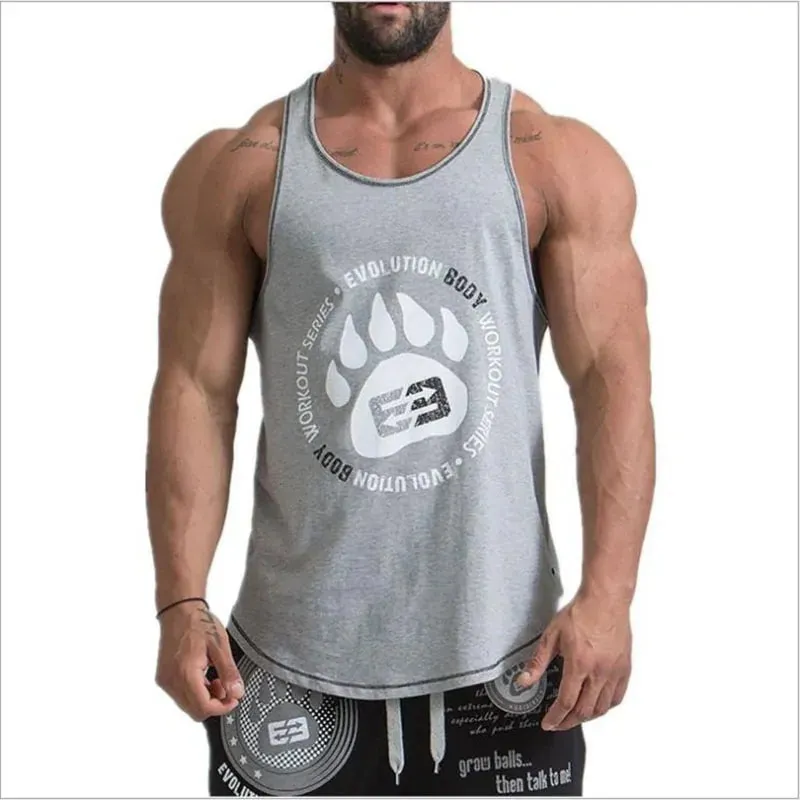 Mens Bodybuilding Stringer Fitness Singlet Tank Top