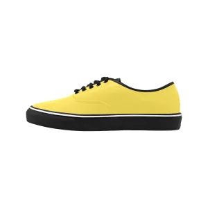 Men's Lemon Yellow Canvas Low Top Shoes