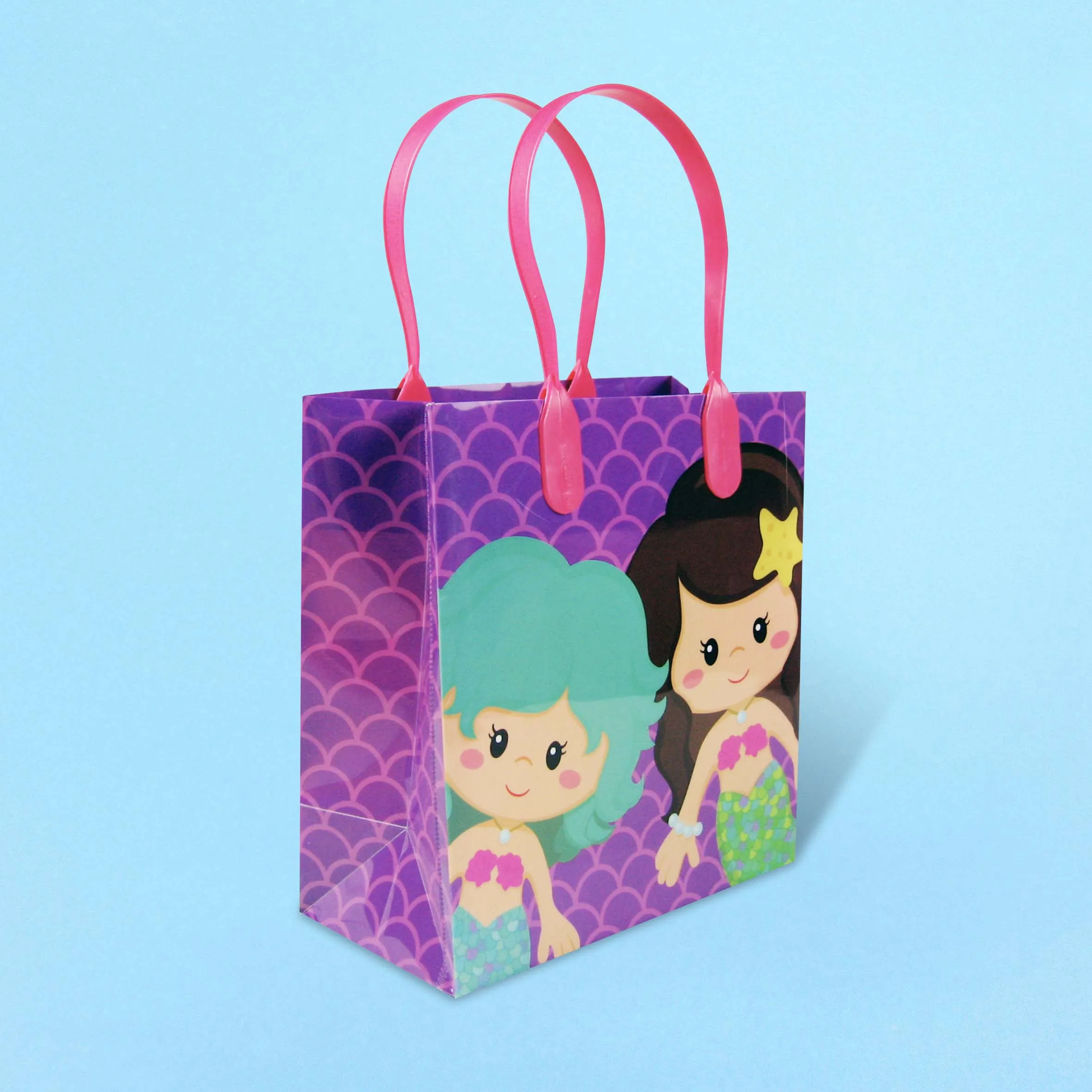 Mermaid Party Favor Bags Treat Bags - Set of 6 or 12