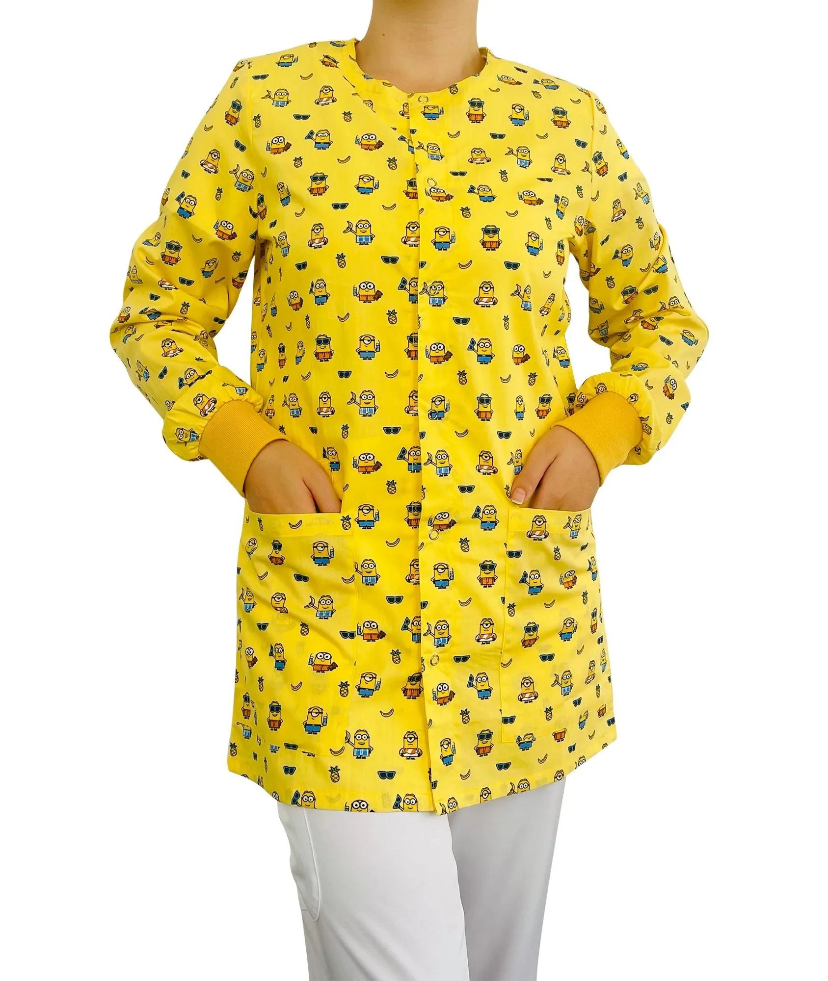 Minions Printed Scrub Jacket