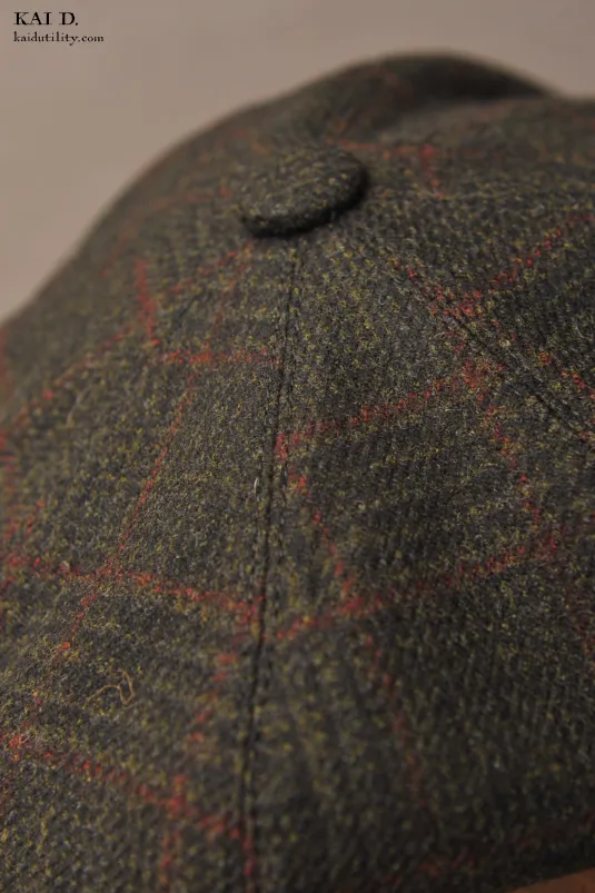 Peaky Hat -  Wool Cashmere Plaid - M, L, XL